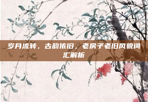 岁月流转，古韵依旧，老房子老旧风貌词汇解析