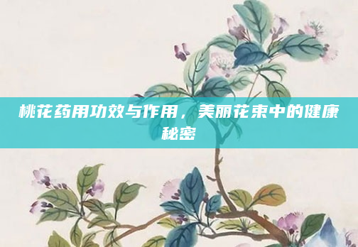 桃花药用功效与作用，美丽花束中的健康秘密