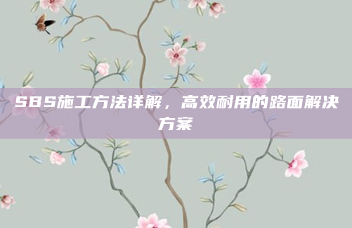 SBS施工方法详解，高效耐用的路面解决方案