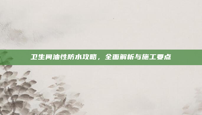 卫生间油性防水攻略，全面解析与施工要点