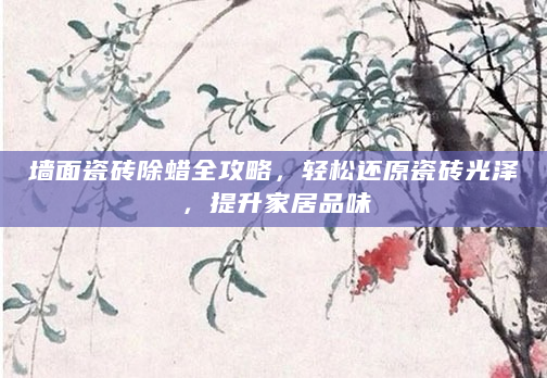 墙面瓷砖除蜡全攻略，轻松还原瓷砖光泽，提升家居品味