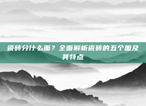 瓷砖分什么面？全面解析瓷砖的五个面及其特点