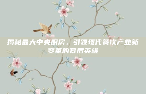 揭秘最大中央厨房，引领现代餐饮产业新变革的幕后英雄