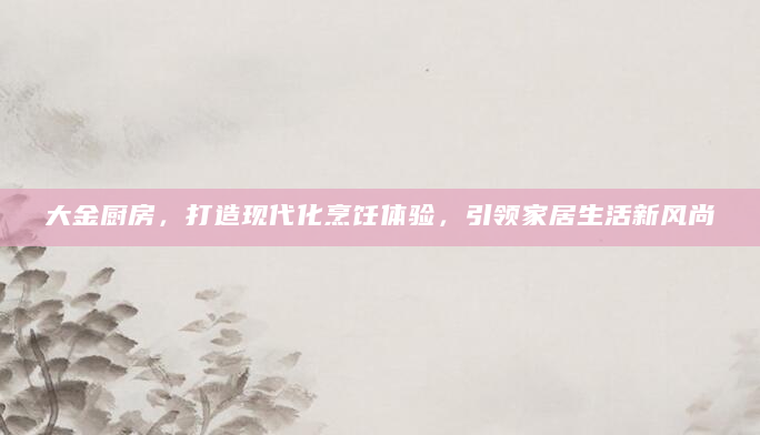 大金厨房，打造现代化烹饪体验，引领家居生活新风尚