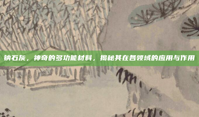 钠石灰，神奇的多功能材料，揭秘其在各领域的应用与作用