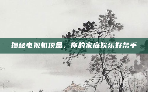 揭秘电视机顶盒，你的家庭娱乐好帮手