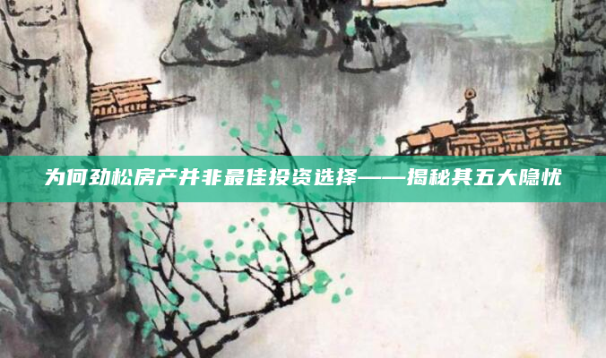 为何劲松房产并非最佳投资选择——揭秘其五大隐忧