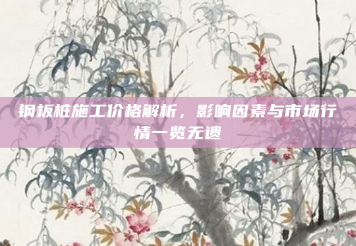 钢板桩施工价格解析，影响因素与市场行情一览无遗