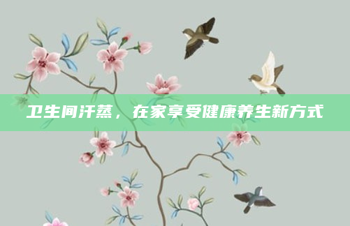 卫生间汗蒸，在家享受健康养生新方式