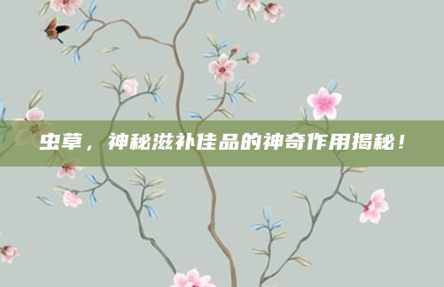 虫草，神秘滋补佳品的神奇作用揭秘！