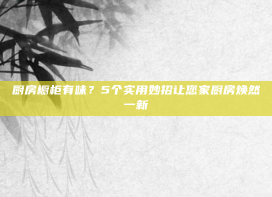 厨房橱柜有味？5个实用妙招让您家厨房焕然一新