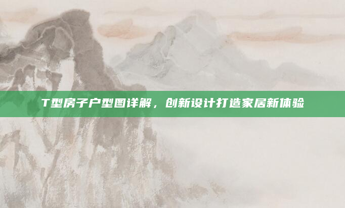T型房子户型图详解，创新设计打造家居新体验