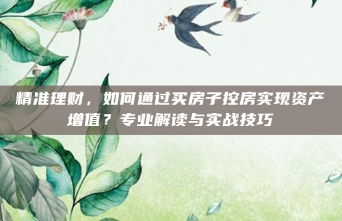 精准理财，如何通过买房子控房实现资产增值？专业解读与实战技巧