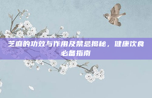 芝麻的功效与作用及禁忌揭秘，健康饮食必备指南