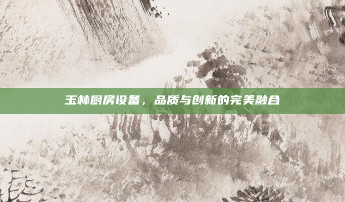 玉林厨房设备，品质与创新的完美融合