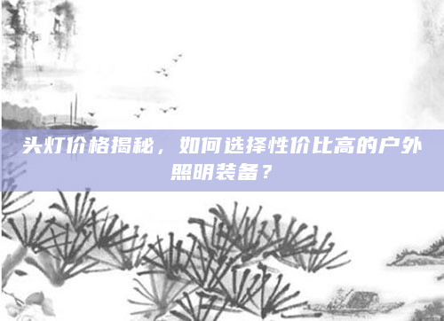 头灯价格揭秘，如何选择性价比高的户外照明装备？