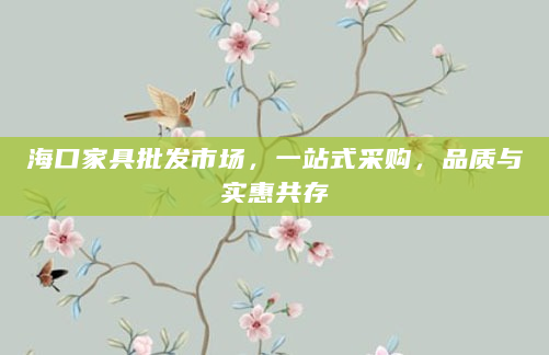 海口家具批发市场，一站式采购，品质与实惠共存