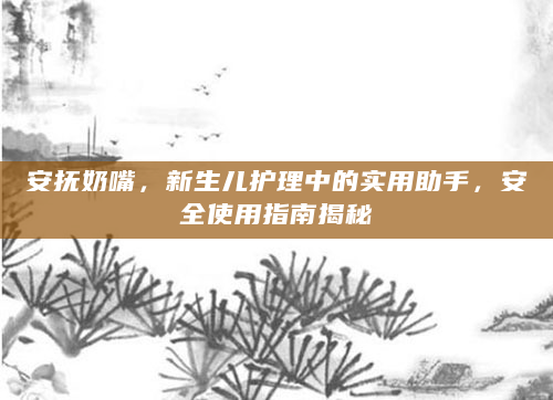安抚奶嘴，新生儿护理中的实用助手，安全使用指南揭秘