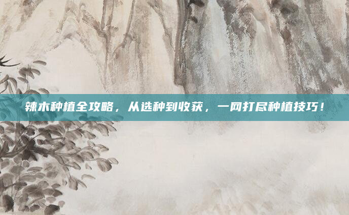 辣木种植全攻略，从选种到收获，一网打尽种植技巧！