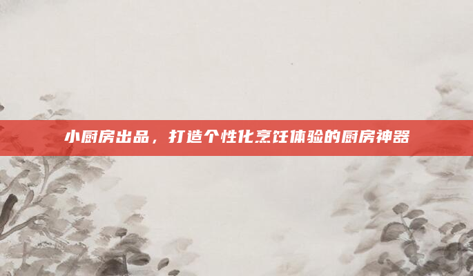小厨房出品，打造个性化烹饪体验的厨房神器