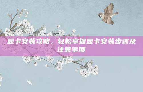 显卡安装攻略，轻松掌握显卡安装步骤及注意事项