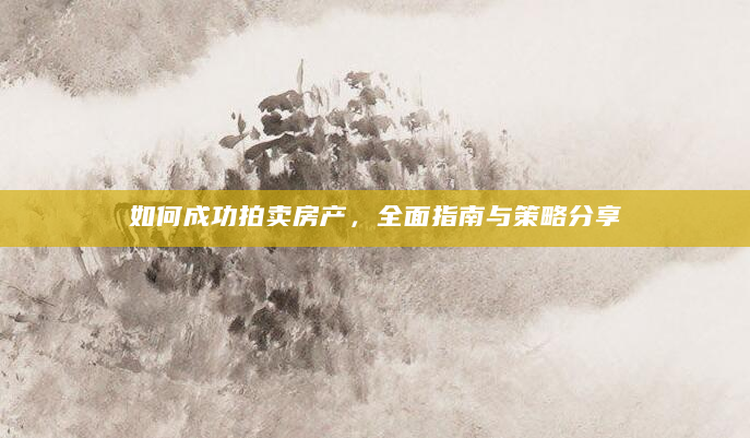 如何成功拍卖房产，全面指南与策略分享
