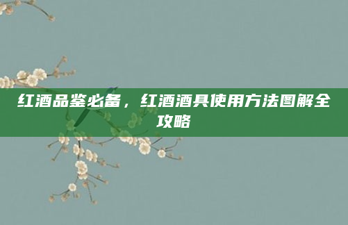 红酒品鉴必备，红酒酒具使用方法图解全攻略