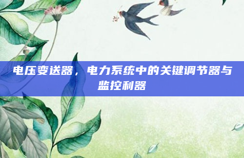 电压变送器，电力系统中的关键调节器与监控利器