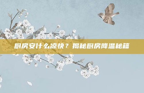 厨房安什么凉快？揭秘厨房降温秘籍