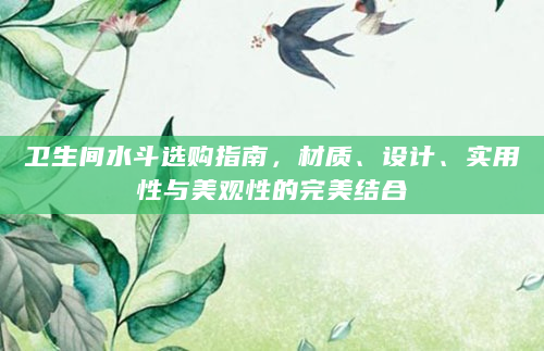卫生间水斗选购指南，材质、设计、实用性与美观性的完美结合