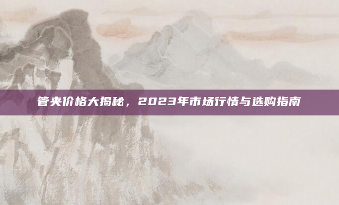 管夹价格大揭秘，2023年市场行情与选购指南