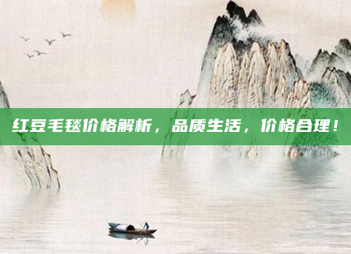 红豆毛毯价格解析，品质生活，价格合理！
