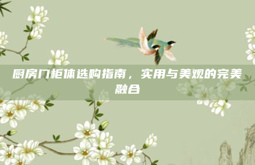 厨房门柜体选购指南，实用与美观的完美融合