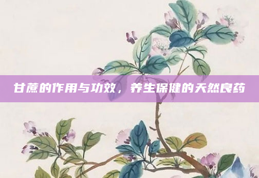 甘蔗的作用与功效，养生保健的天然良药