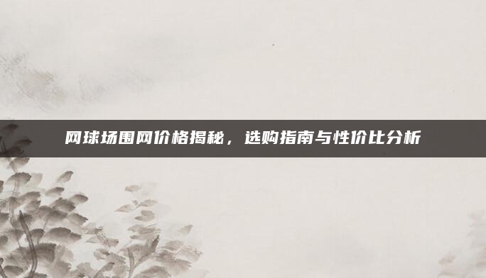 网球场围网价格揭秘，选购指南与性价比分析