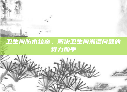 卫生间防水拉帘，解决卫生间潮湿问题的得力助手