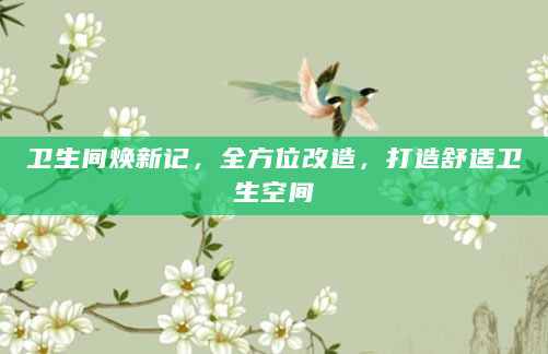 卫生间焕新记，全方位改造，打造舒适卫生空间