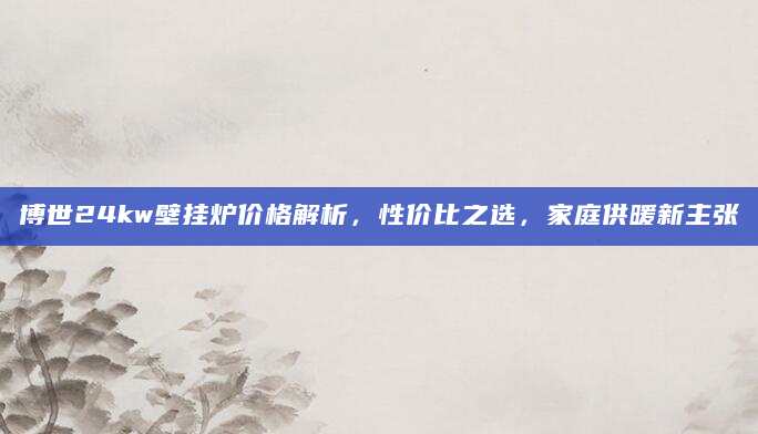 博世24kw壁挂炉价格解析，性价比之选，家庭供暖新主张
