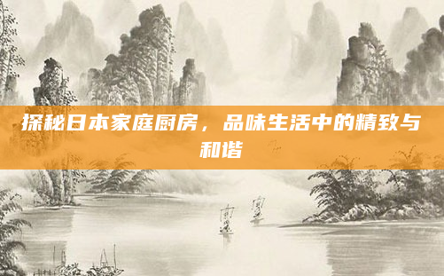 探秘日本家庭厨房，品味生活中的精致与和谐