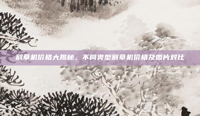 割草机价格大揭秘，不同类型割草机价格及图片对比