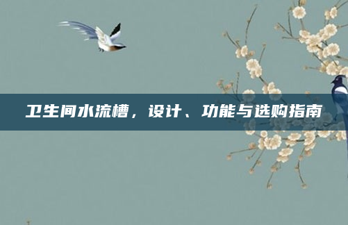 卫生间水流槽，设计、功能与选购指南
