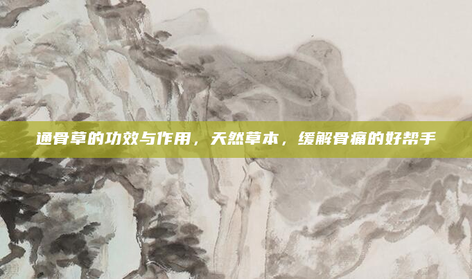 通骨草的功效与作用，天然草本，缓解骨痛的好帮手