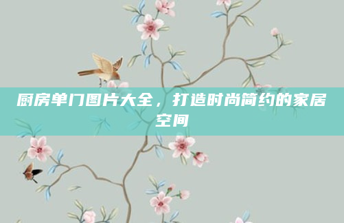 厨房单门图片大全，打造时尚简约的家居空间