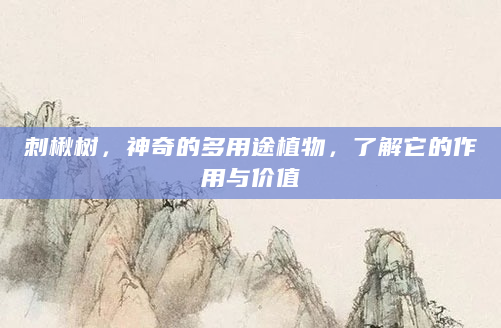 刺楸树，神奇的多用途植物，了解它的作用与价值