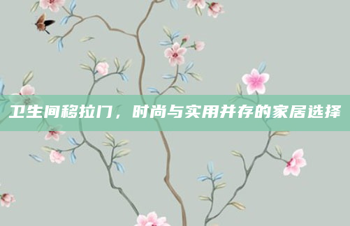 卫生间移拉门，时尚与实用并存的家居选择