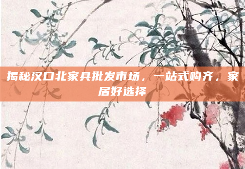 揭秘汉口北家具批发市场，一站式购齐，家居好选择