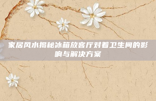 家居风水揭秘冰箱放客厅对着卫生间的影响与解决方案