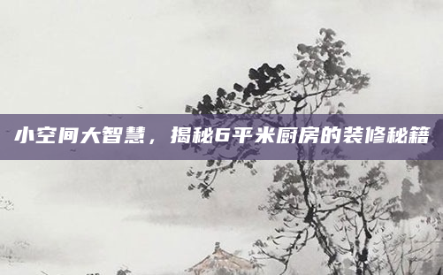 小空间大智慧，揭秘6平米厨房的装修秘籍
