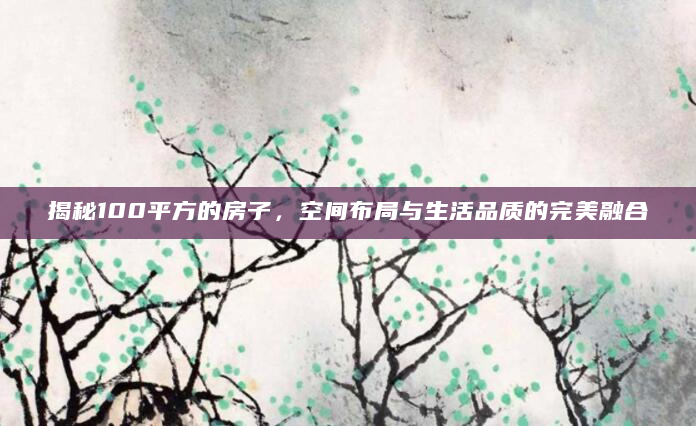揭秘100平方的房子，空间布局与生活品质的完美融合
