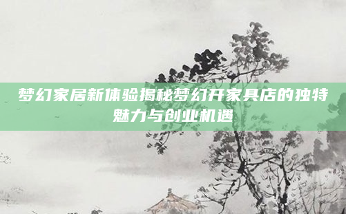 梦幻家居新体验揭秘梦幻开家具店的独特魅力与创业机遇